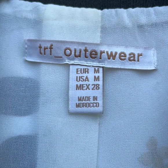 ZARA TRF Outerwear Floral Bomber Jacket Size M - Picture 3 of 12